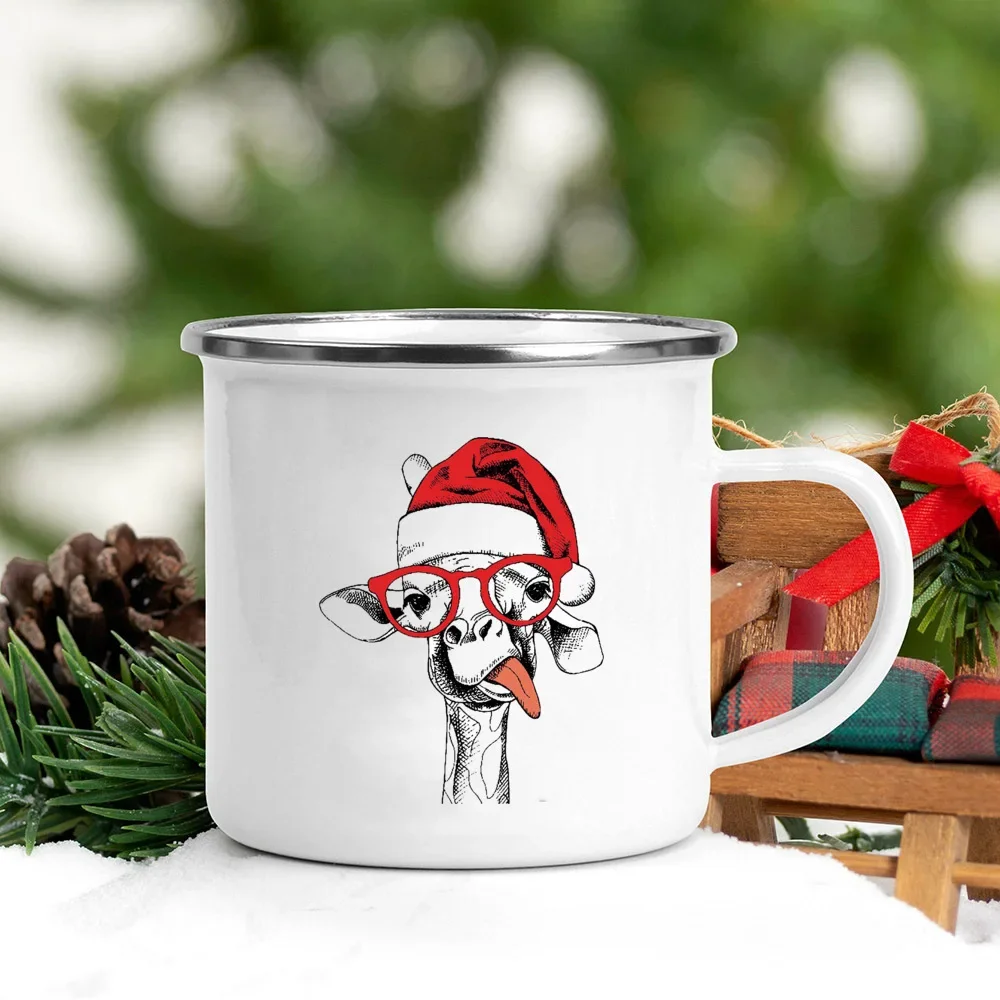 Wine Beer Hat - Griff Emaille Tassen Santa Hut Tier