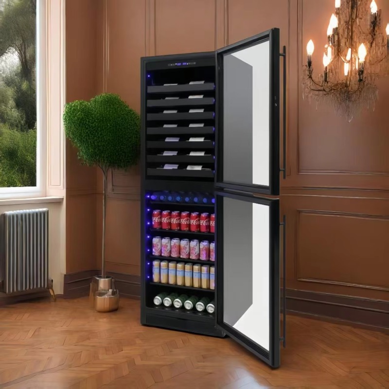 Wine Beer Dual Zone - 24-Zoll breiter intelligenter elektrischer Getränkekühlschrank mit