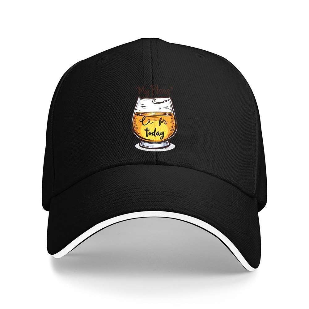 Wine Beer Hat - My Plans Beer Baseballkappe, lustige Trinkzitat-Weinglas-Print-Dad-Mütze,