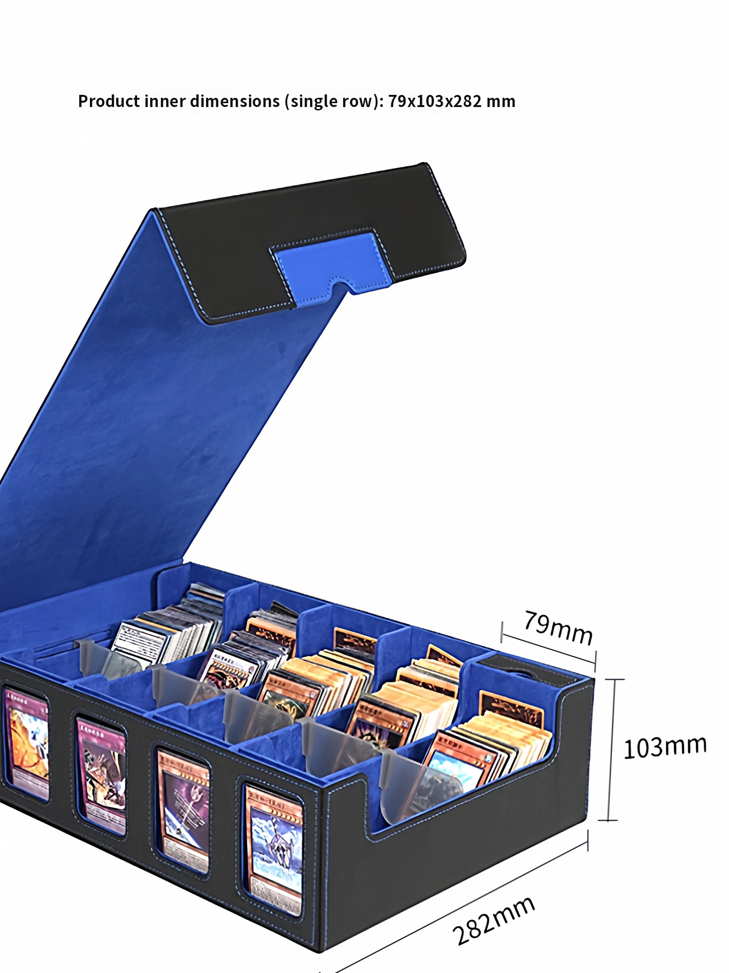 Cocktail Shaker Set - Mehrfach unterteilte PU-Leder TCG-Kartenaufbewahrungsbox mit Sichtfenster,