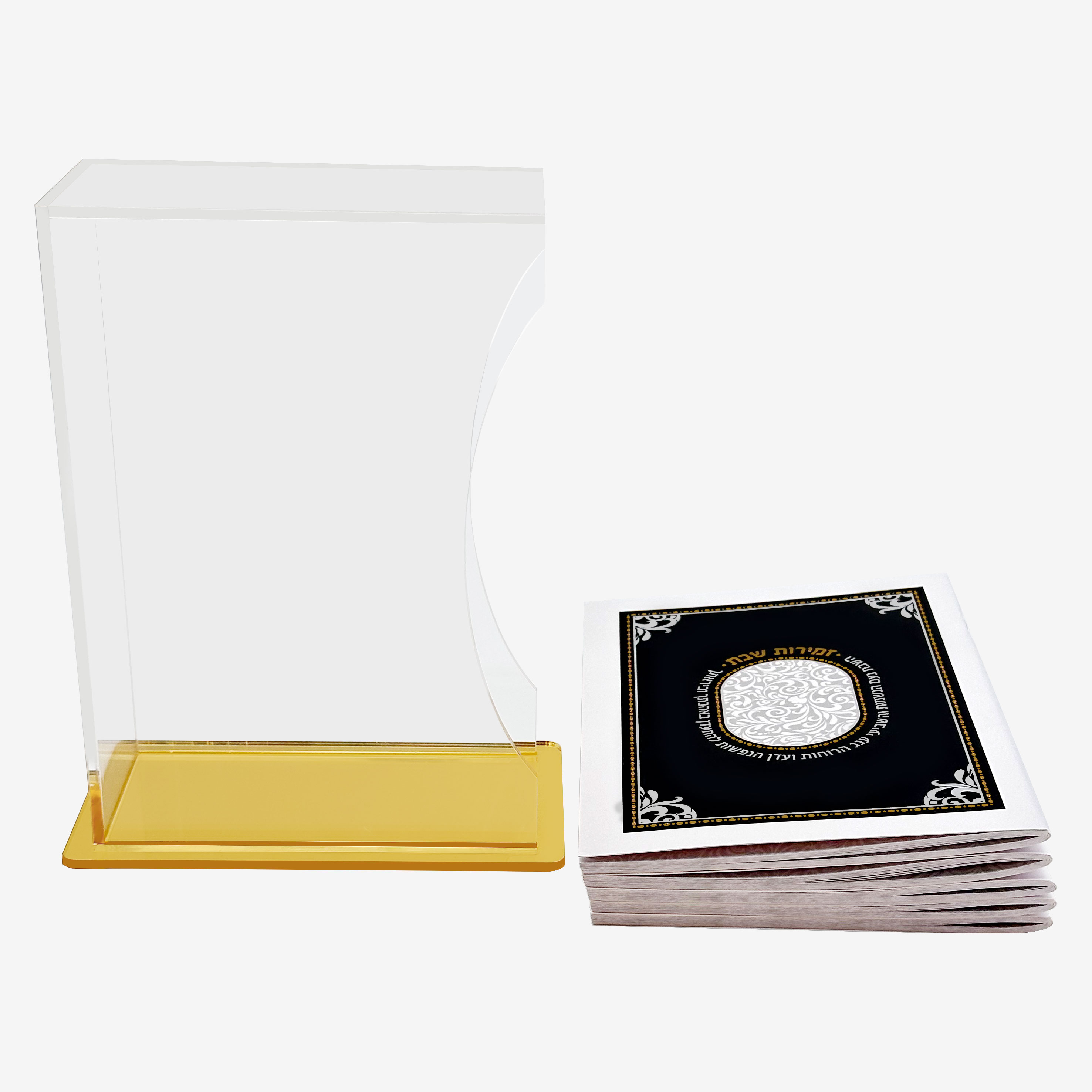 Cocktail Shaker Set - Judaica Acryl-Zemirot-Box mit 6 Stück Shabbat