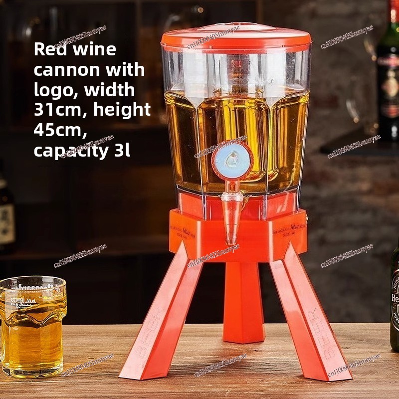 Wine Draft Beer - 3-Liter-Bierfass mit Zapfhahn, Weinkanone, Bar-Spezial, Internet-Berühmtheit