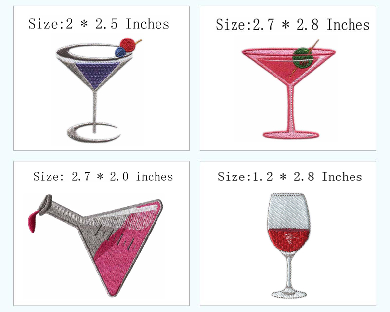 Aufbügelbare, bestickte Patche – Wine Beer Hat Bewertung und Preis