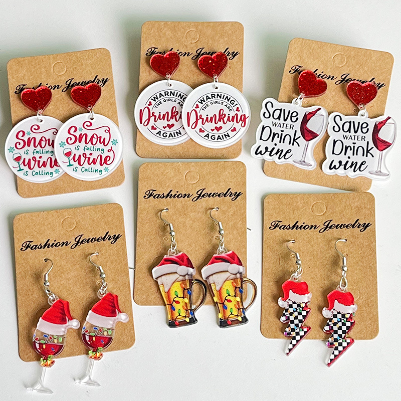Neue Weihnachts ohrringe Weihn – Wine Beer Hat Bewertung und Preis