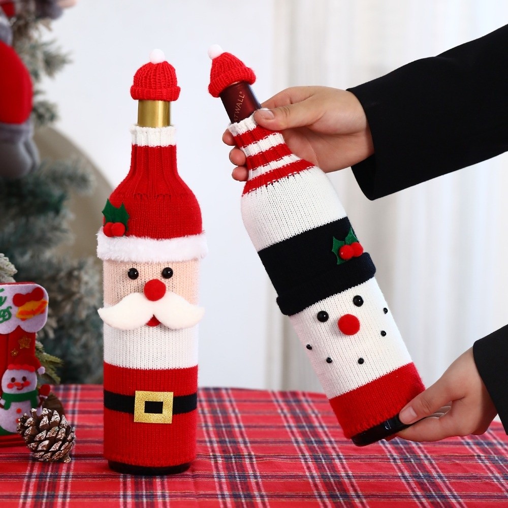 Gestrickte Weinflaschenhülle m – Wine Beer Hat Bewertung und Preis