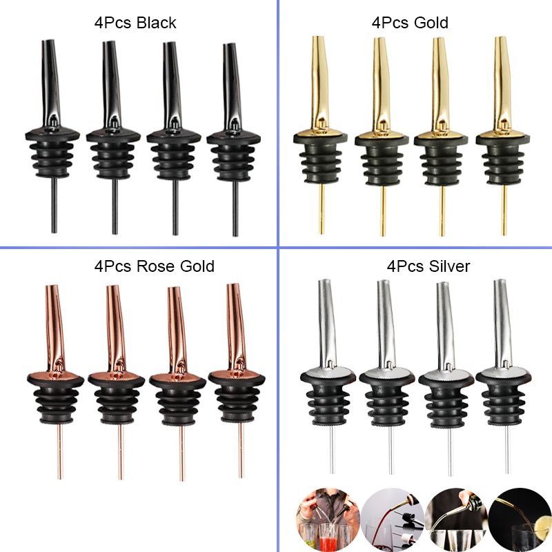 4 Stück Schwarz/Roségold/Silbe – Wine Aerator Pour Bewertung und Preis