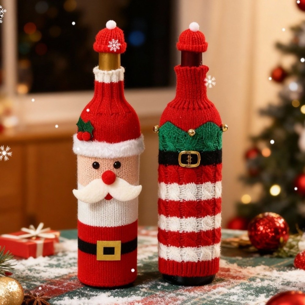 Gestrickte Weinflaschenhülle m – Wine Beer Hat Bewertung und Preis